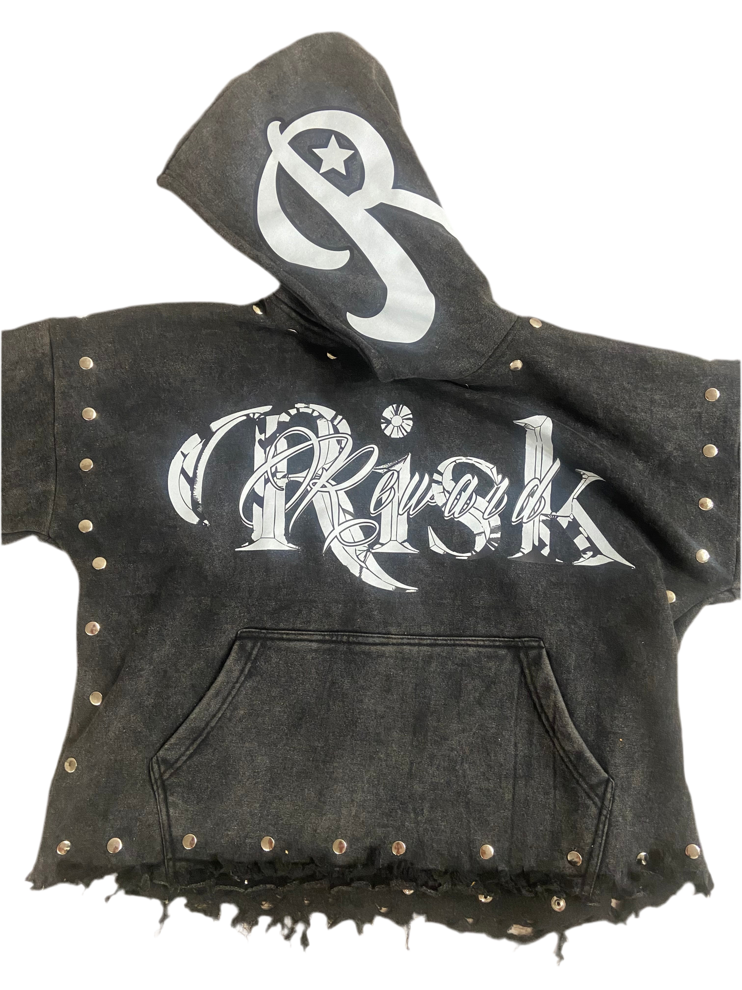 R&R Black/White Skull Hoodie